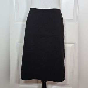 Celine By Champion Black Skirt Double Side Slits Size XS